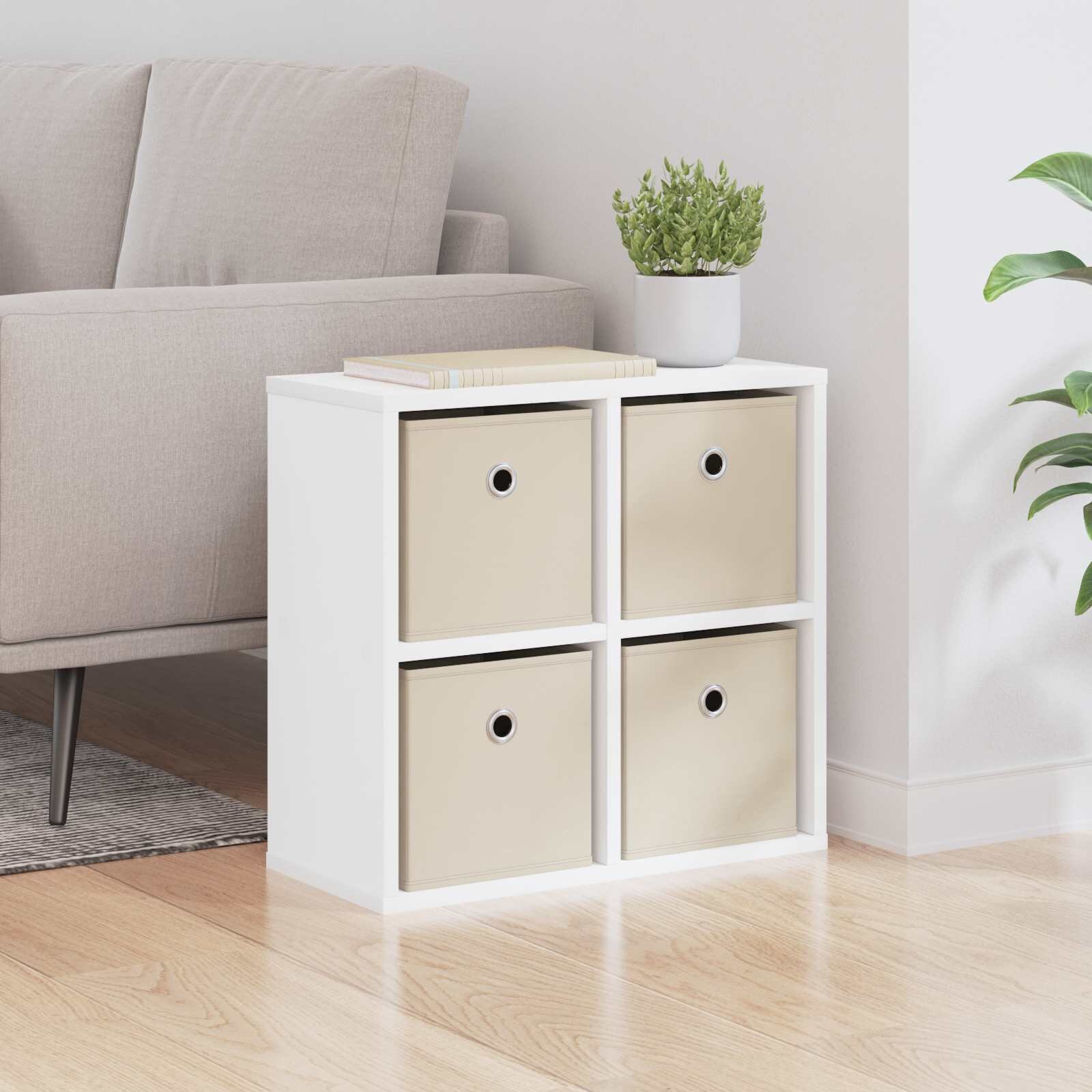 vidaXL Служебен шкаф Бяло 495 x 22 x 47 см