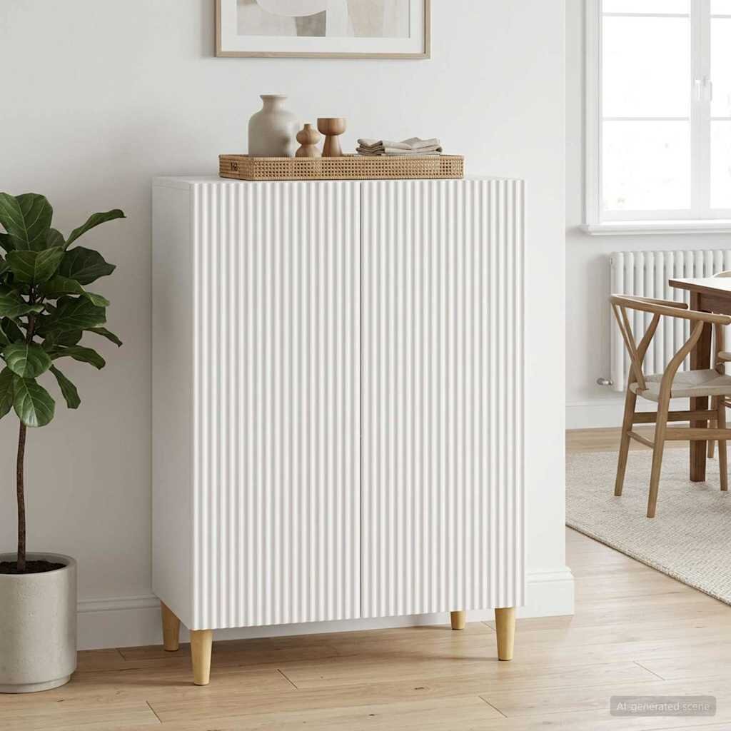vidaXL Служебен шкаф Бяло 66 x 345 x 90 см Инженерна дървесина