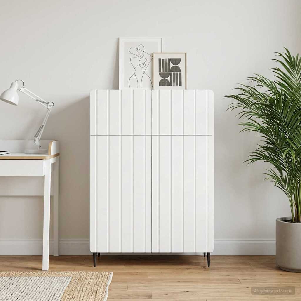 vidaXL Служебен шкаф Бяло 66 x 345 x 92 см Инженерна дървесина