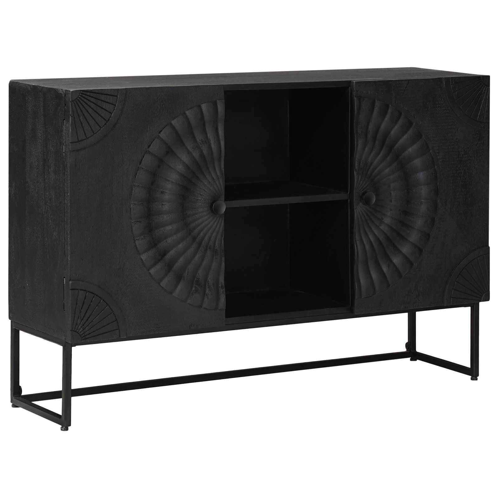 vidaXL Служебен шкаф Черен 105 x 30 x 68 см