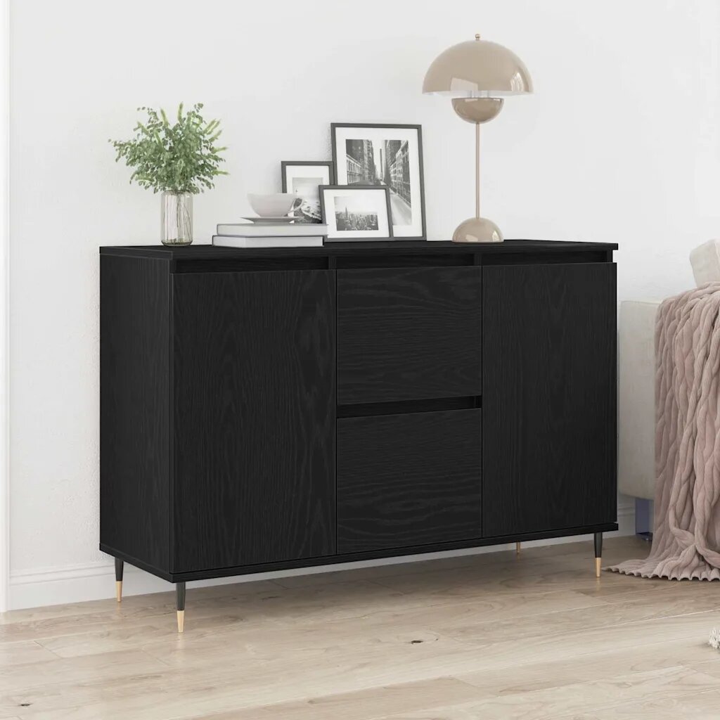 vidaXL Служебен шкаф Черния дъб 1015 x 35 x 70 см Инженерна дървесина