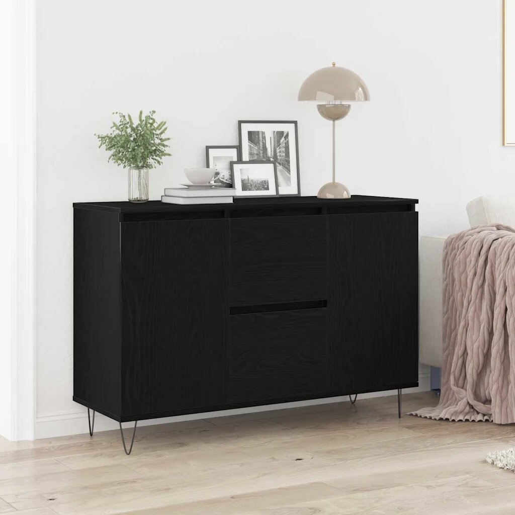vidaXL Служебен шкаф Черния дъб 1015 x 35 x 70 см Инженерна дървесина
