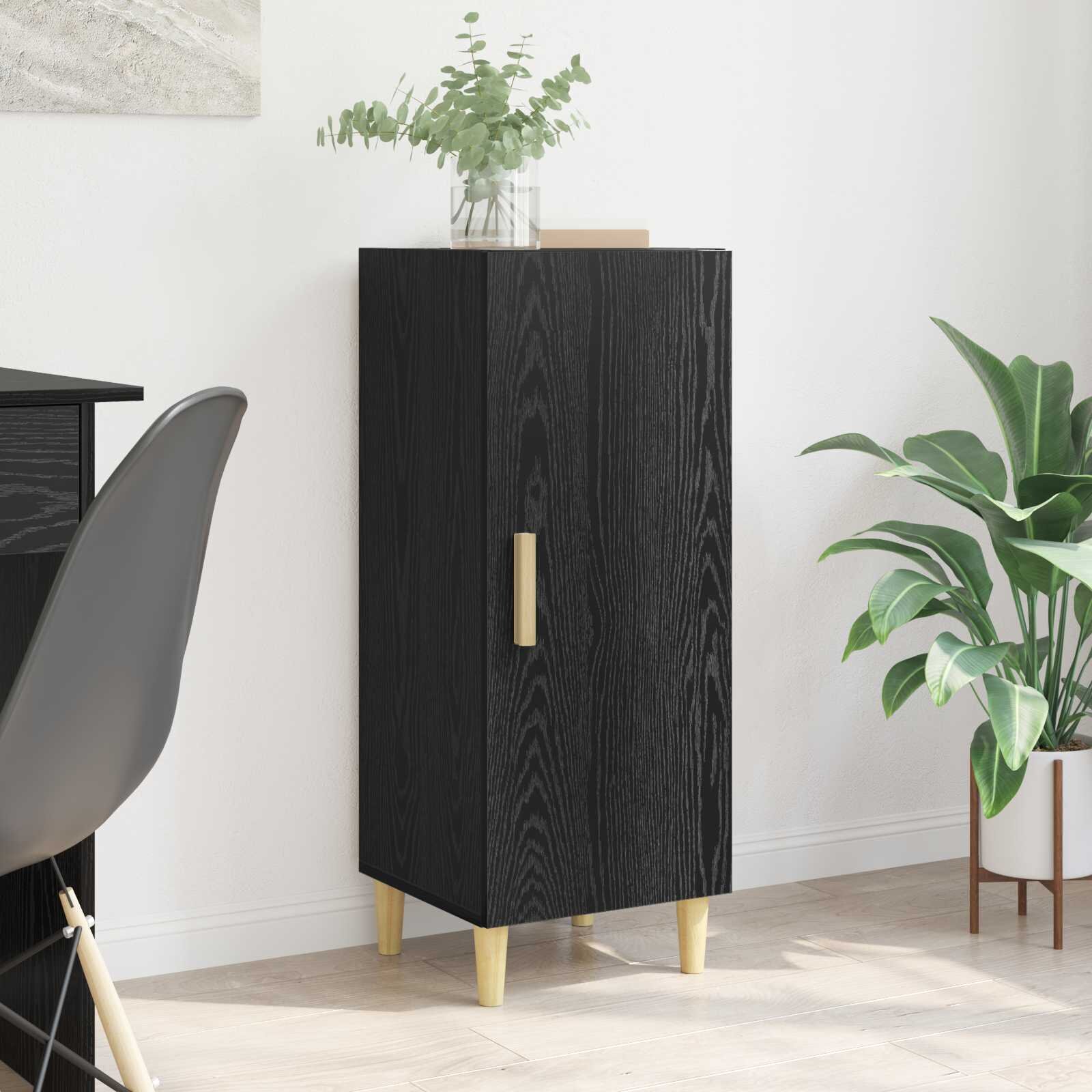 vidaXL Служебен шкаф Черния дъб 345 x 34 x 90 см Инженерна дървесина