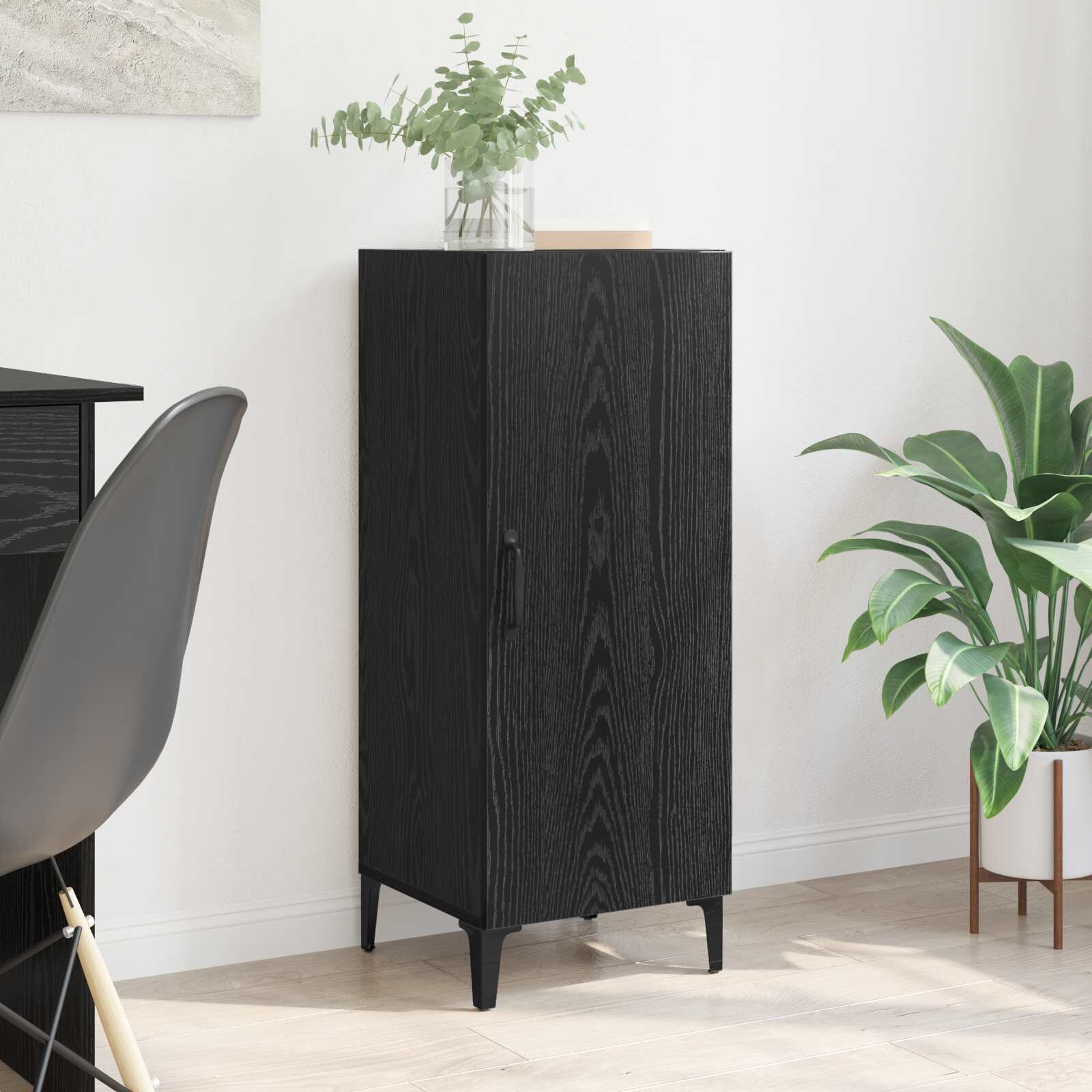 vidaXL Служебен шкаф Черния дъб 345 x 34 x 90 см Инженерна дървесина