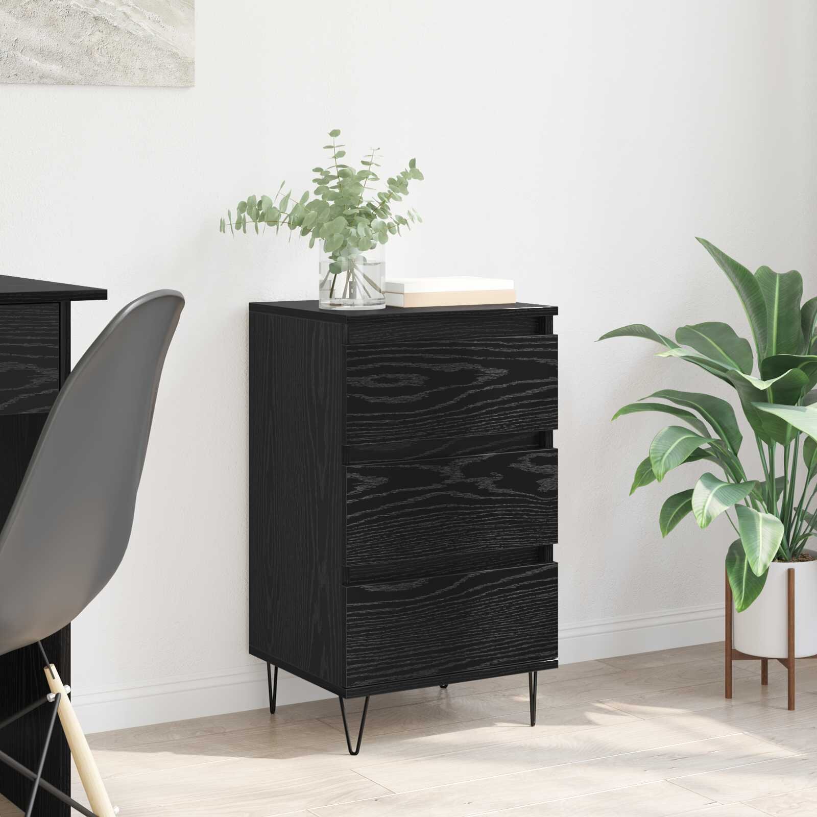 vidaXL Служебен шкаф Черния дъб 40 x 35 x 70 см