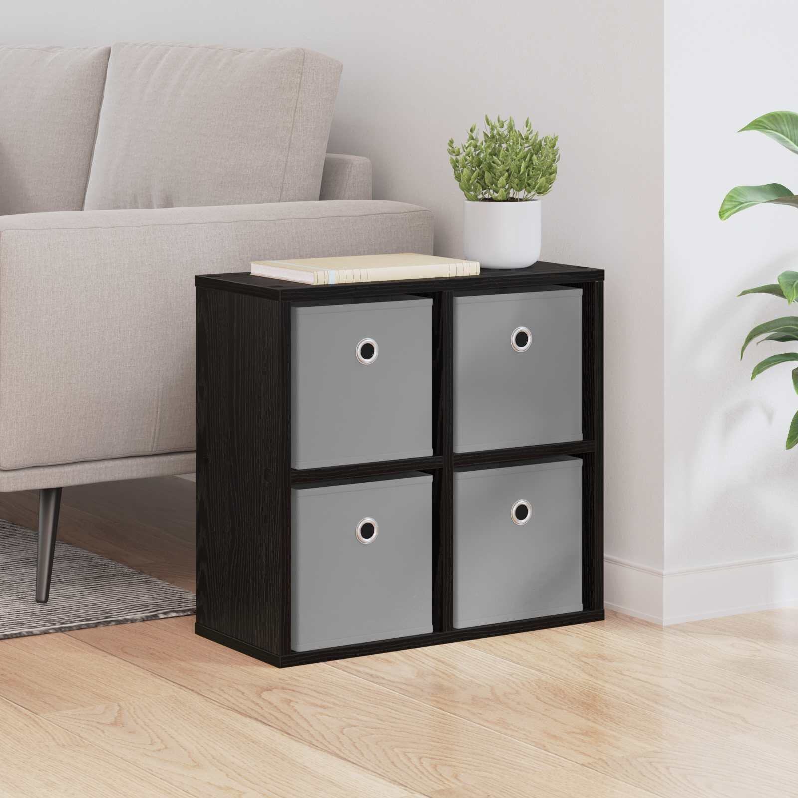 vidaXL Служебен шкаф Черния дъб 495 x 22 x 47 см