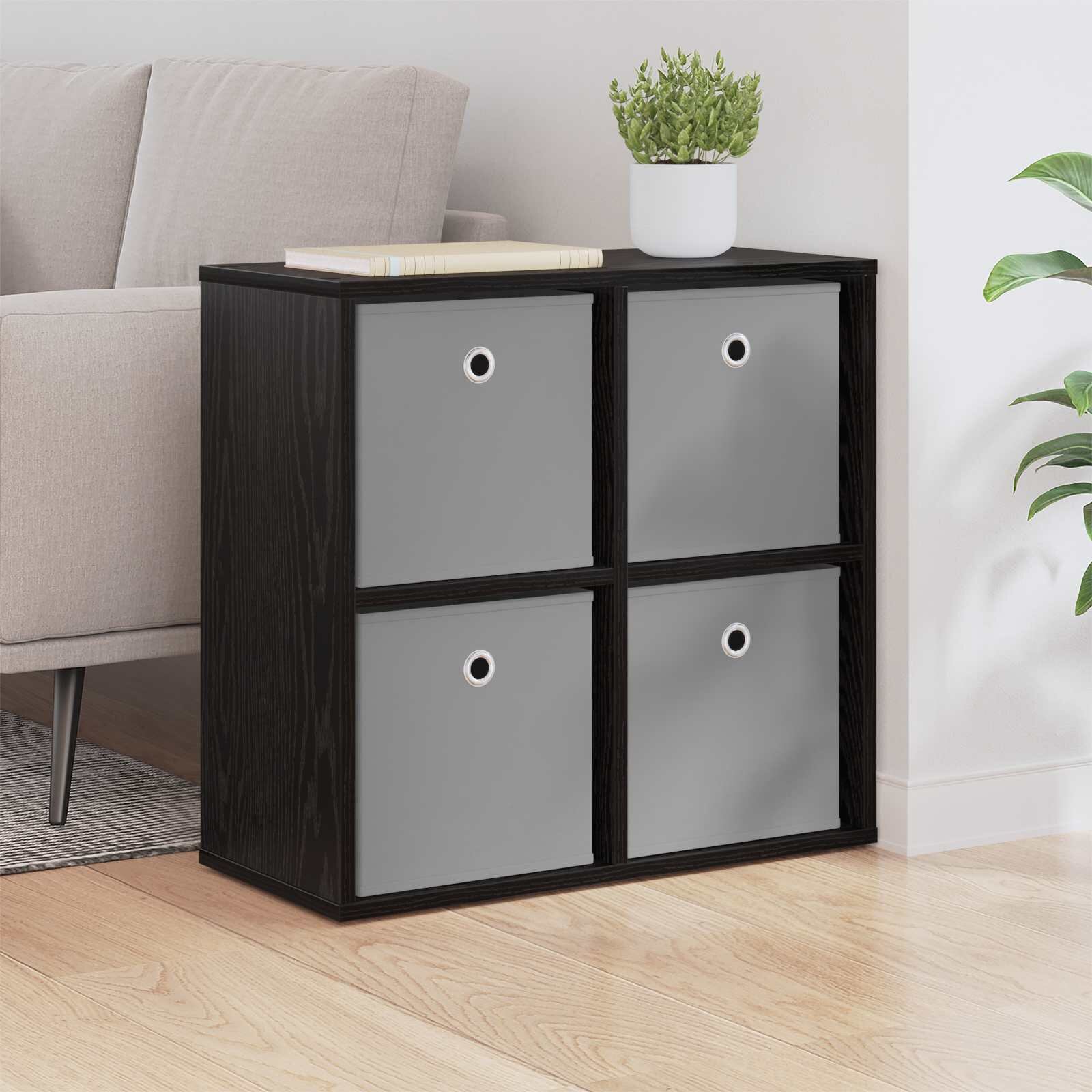 vidaXL Служебен шкаф Черния дъб 595 x 27 x 57 см