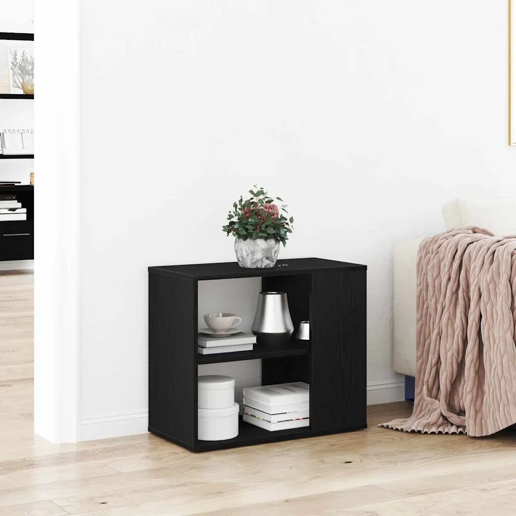 vidaXL Служебен шкаф Черния дъб 60 x 30 x 50 см Инженерна дървесина