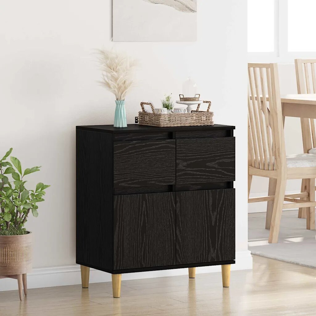 vidaXL Служебен шкаф Черния дъб 60 x 35 x 70 cm Инженерна дървесина