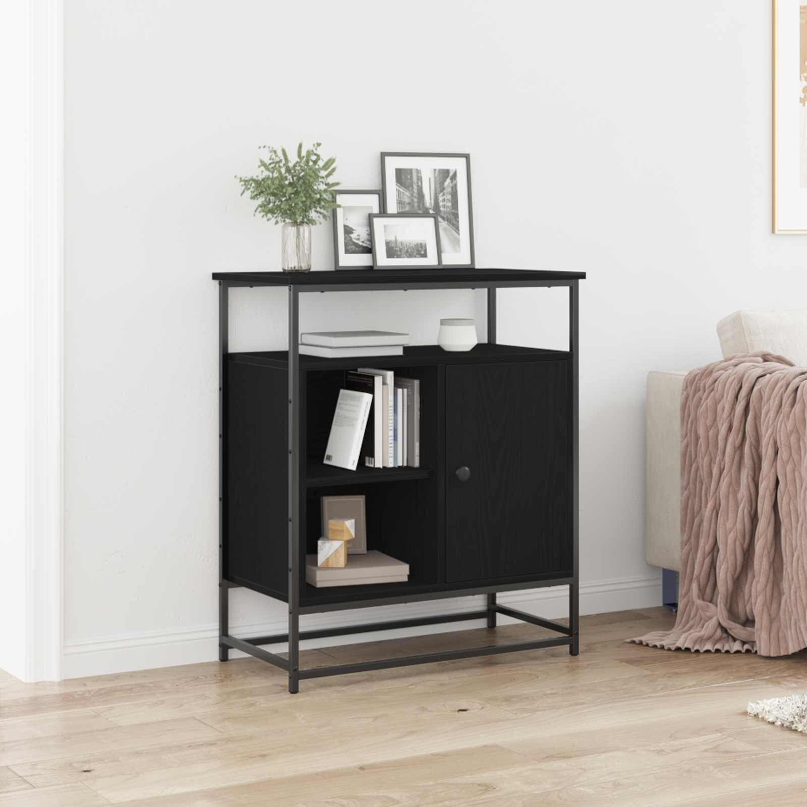 vidaXL Служебен шкаф Черния дъб 69 x 35 x 80 см Инженерна дървесина