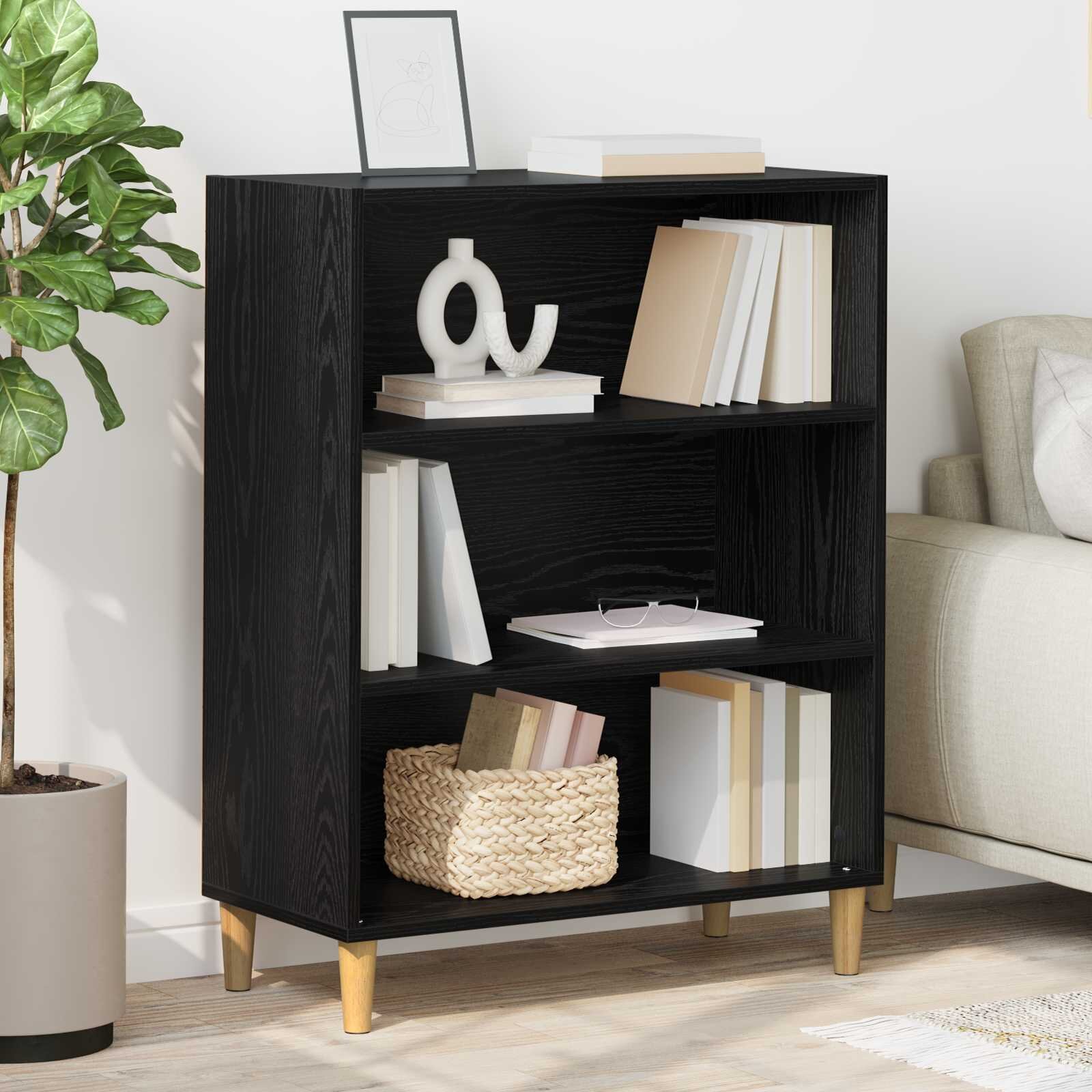 vidaXL Служебен шкаф Черния дъб 695 x 325 x 90 см