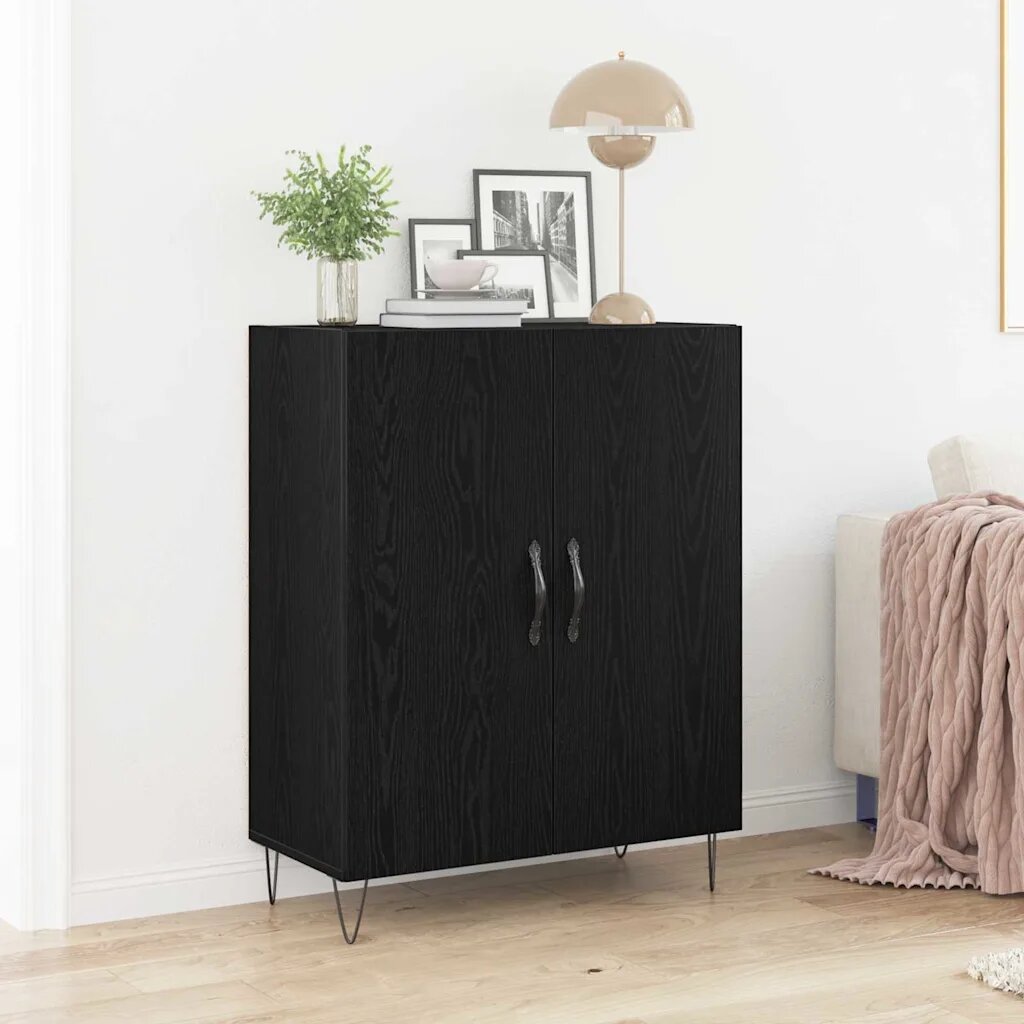 vidaXL Служебен шкаф Черния дъб 695 x 34 x 90 см Инженерна дървесина