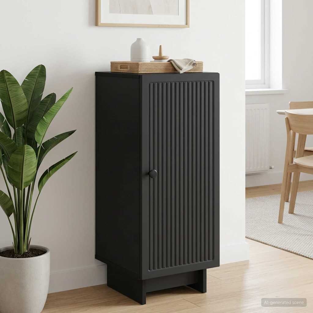 vidaXL Служебен шкаф Черно 33 x 345 x 90 см Инженерна дървесина