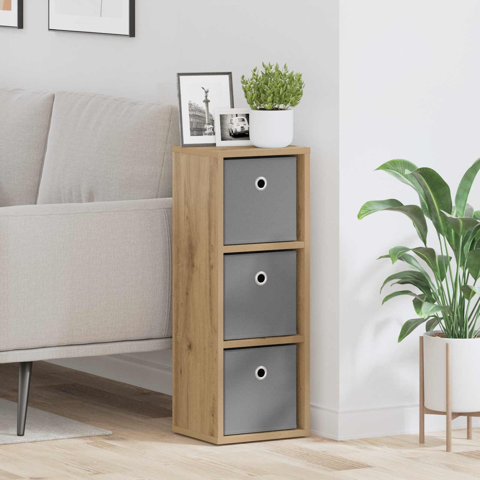 vidaXL Служебен шкаф Дъб 255 x 22 x 695 см