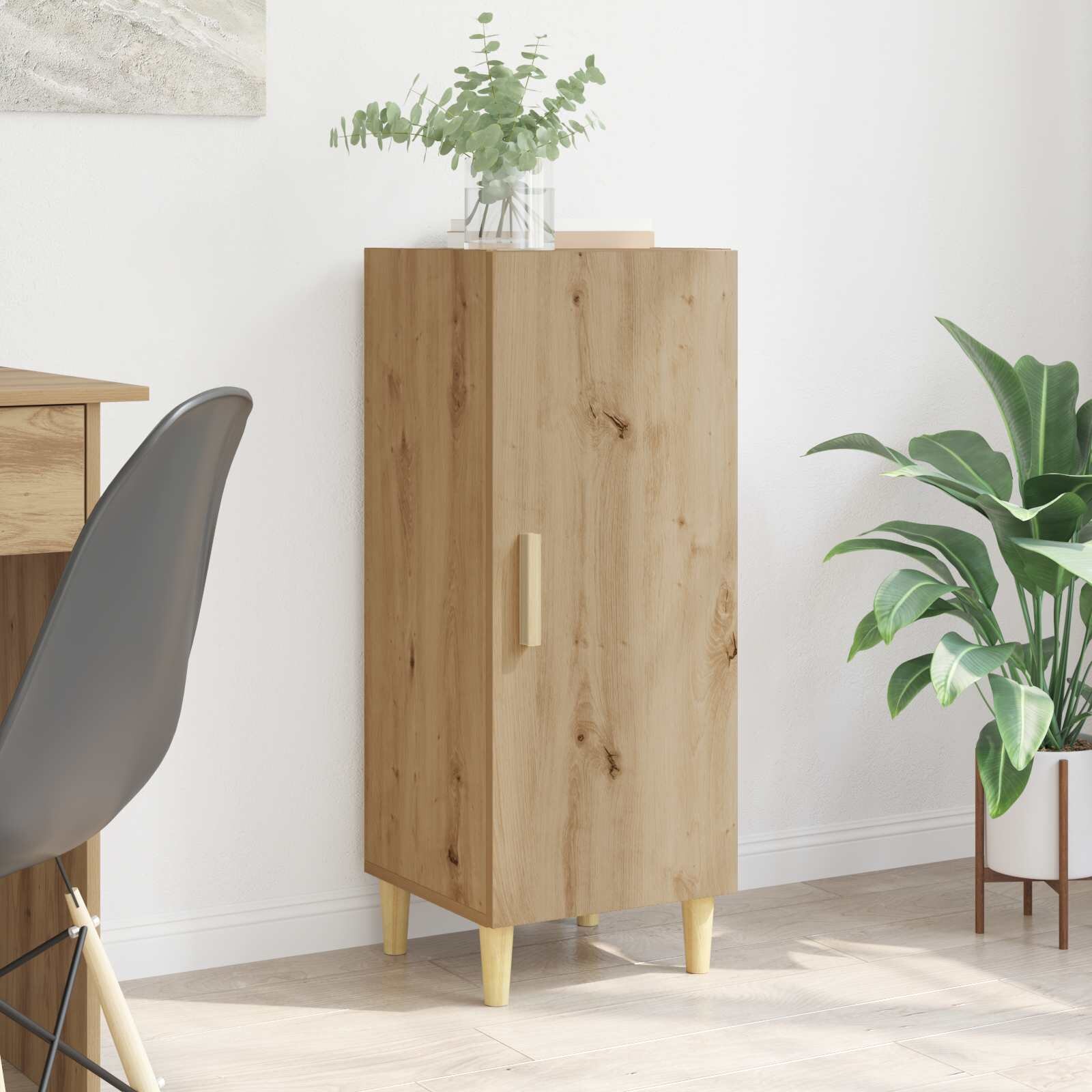 vidaXL Служебен шкаф Дъб 345 x 34 x 90 см Инженерна дървесина
