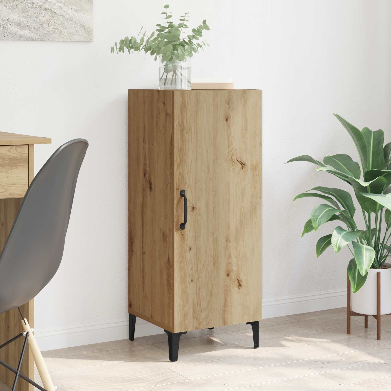 vidaXL Служебен шкаф Дъб 345 x 34 x 90 см Инженерна дървесина