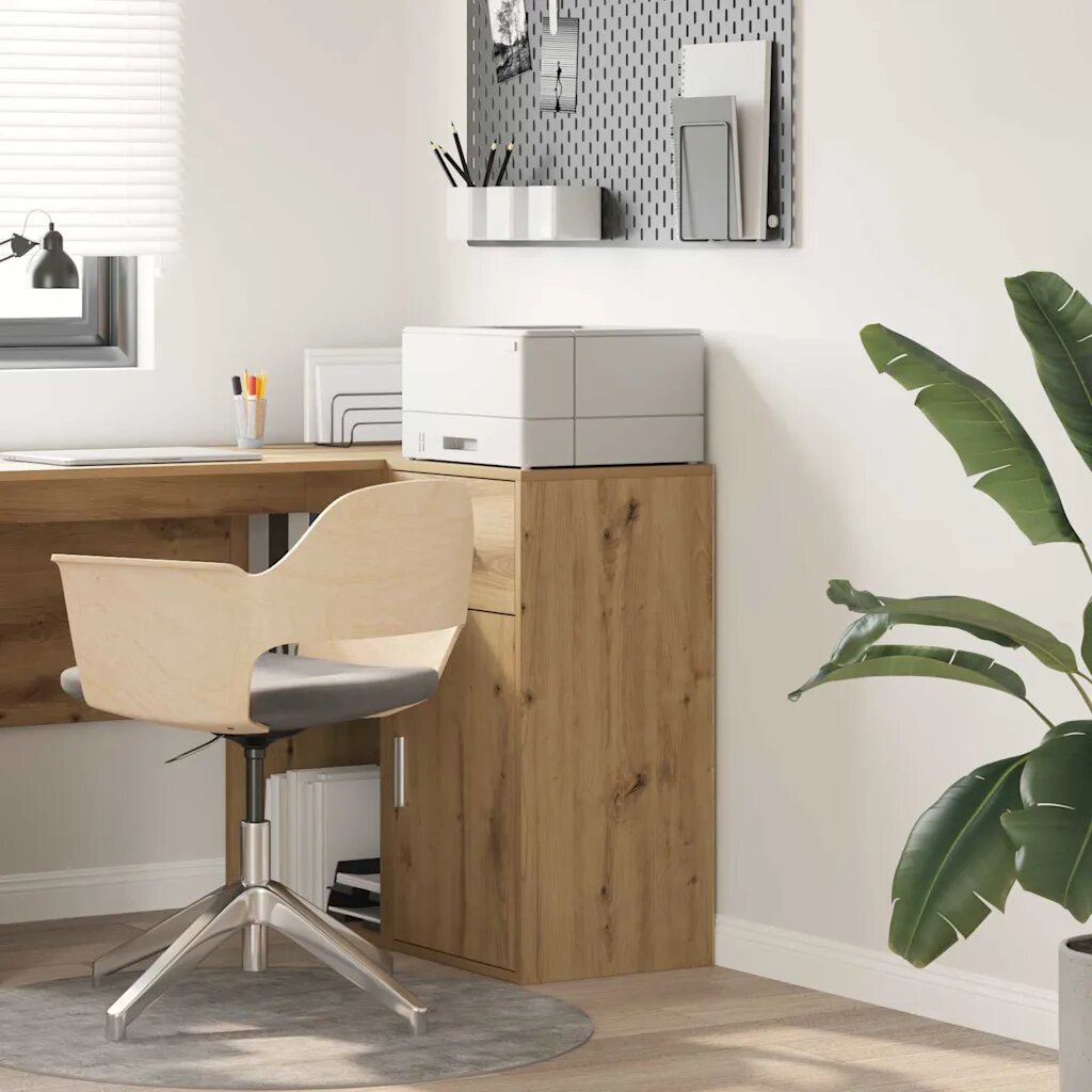 vidaXL Служебен шкаф Дъб 38 x 34 x 75 см