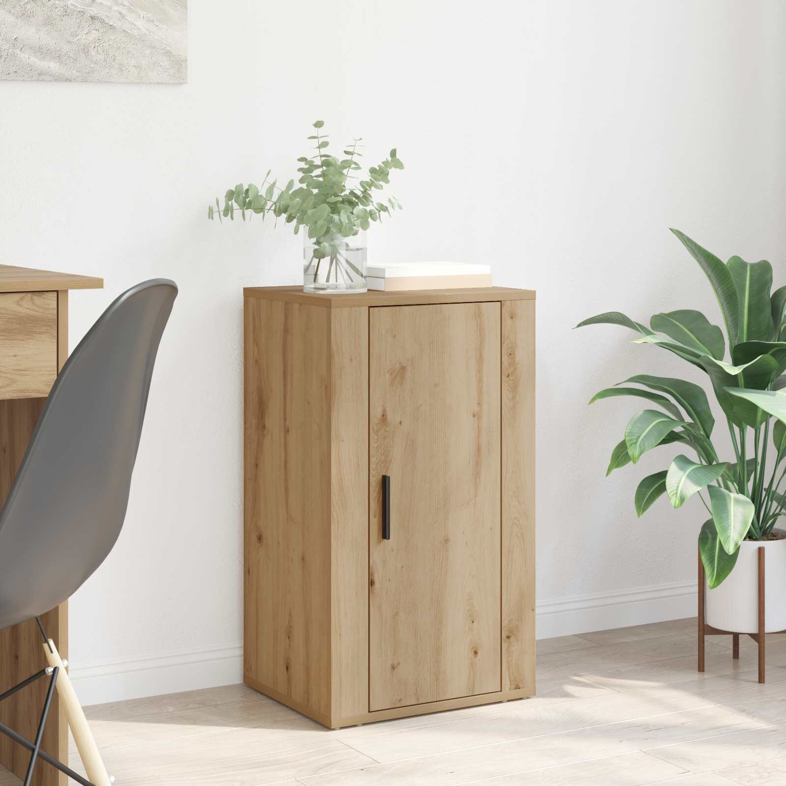 vidaXL Служебен шкаф Дъб 40 x 33 x 70 см Инженерна дървесина