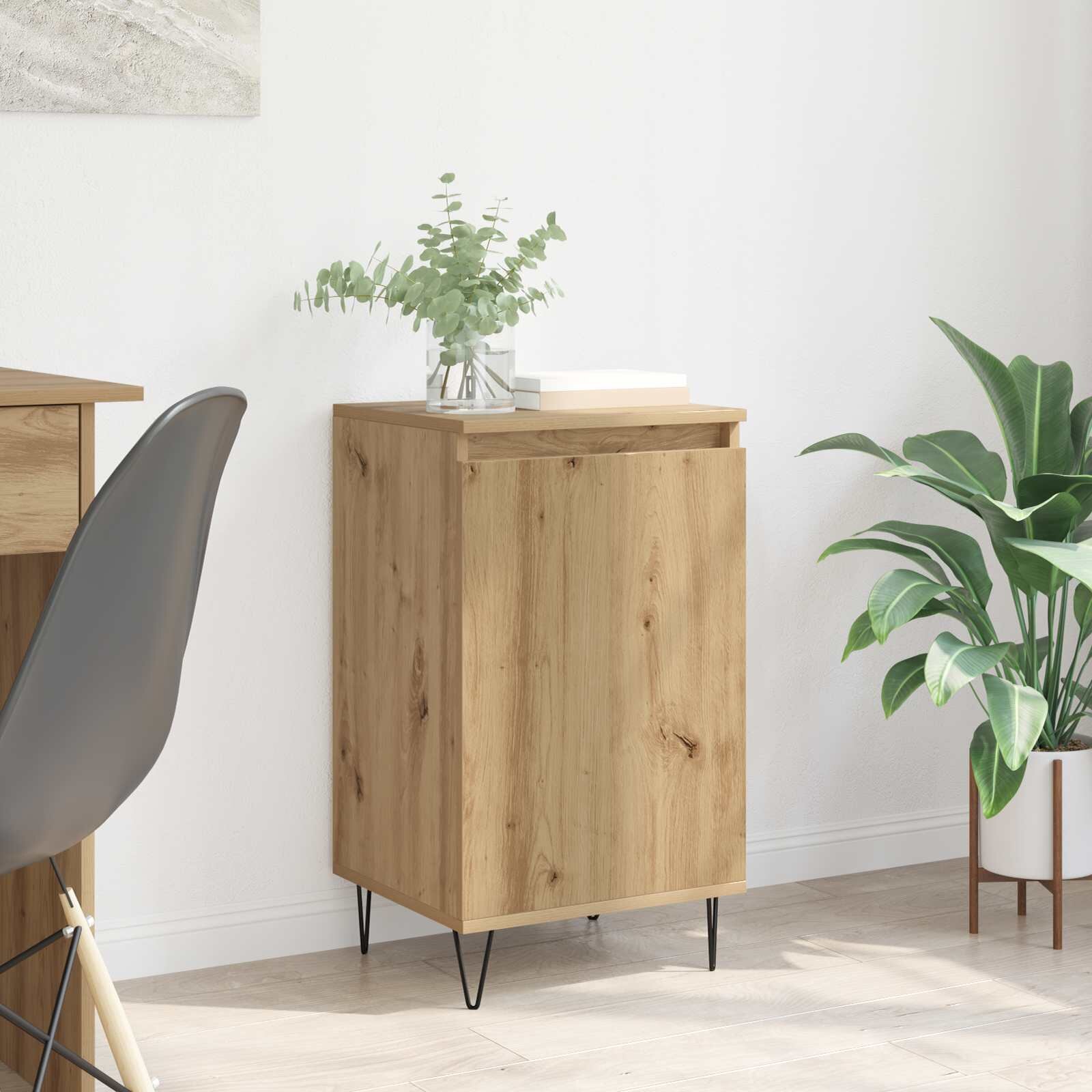 vidaXL Служебен шкаф Дъб 40 x 35 x 70 см Инженерна дървесина
