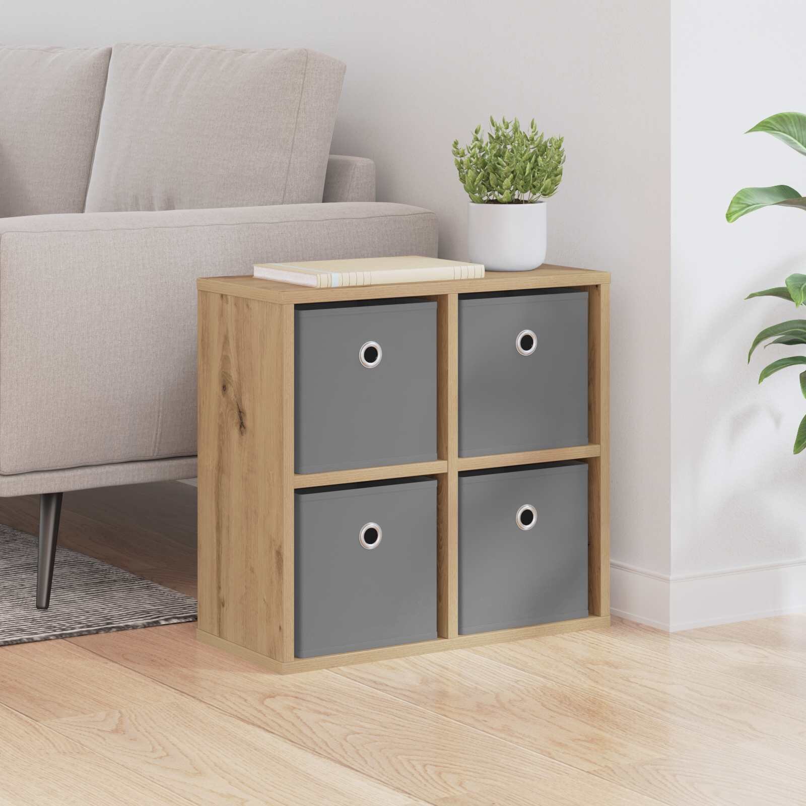 vidaXL Служебен шкаф Дъб 495 x 22 x 47 см