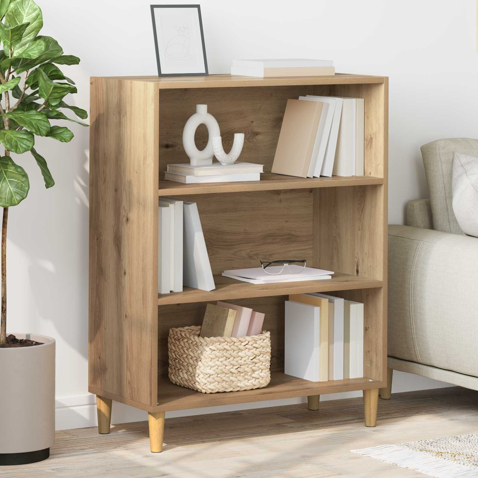 vidaXL Служебен шкаф Дъб 695 x 325 x 90 см Инженерна дървесина