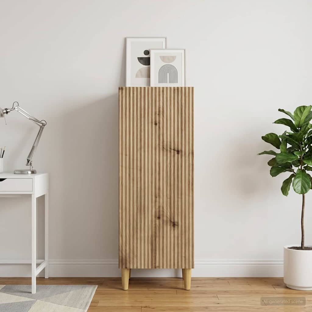 vidaXL Служебен шкаф Дъб артизан 33 x 345 x 90 см Инженерна дървесина
