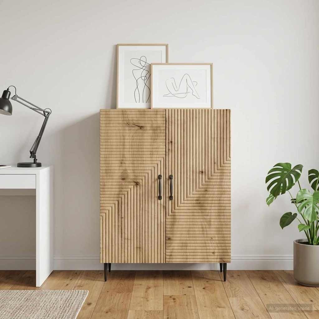 vidaXL Служебен шкаф Дъб артизан 66 x 345 x 895 см