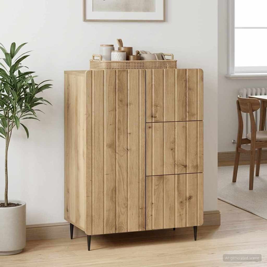 vidaXL Служебен шкаф Дъб артизан 66 x 345 x 915 см