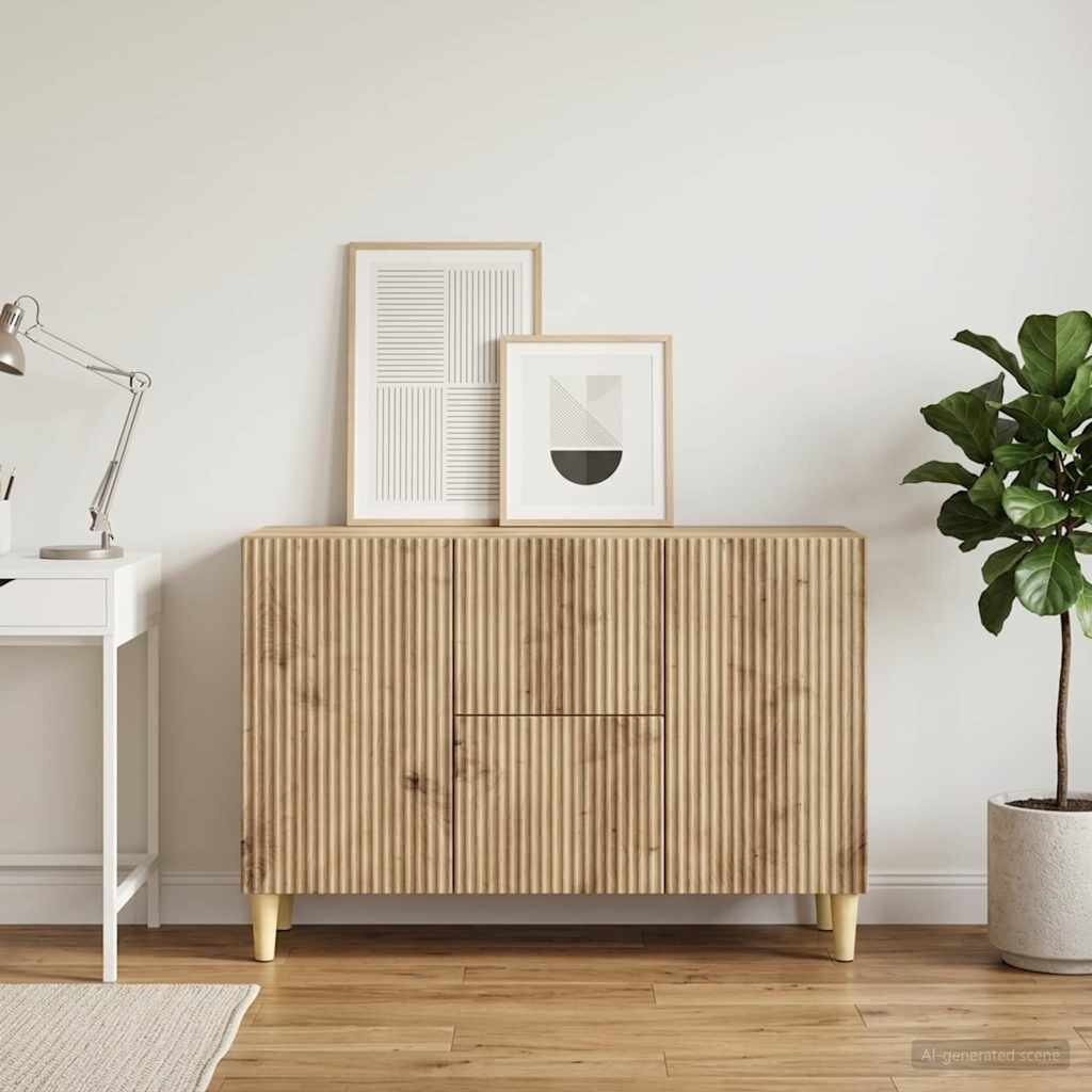vidaXL Служебен шкаф Дъб артизан 89 x 345 x 60 см Инженерна дървесина