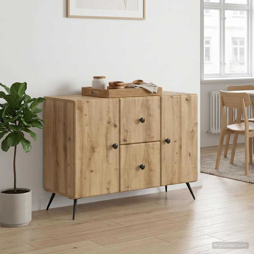 vidaXL Служебен шкаф Дъб артизан 89 x 345 x 60 см Инженерна дървесина