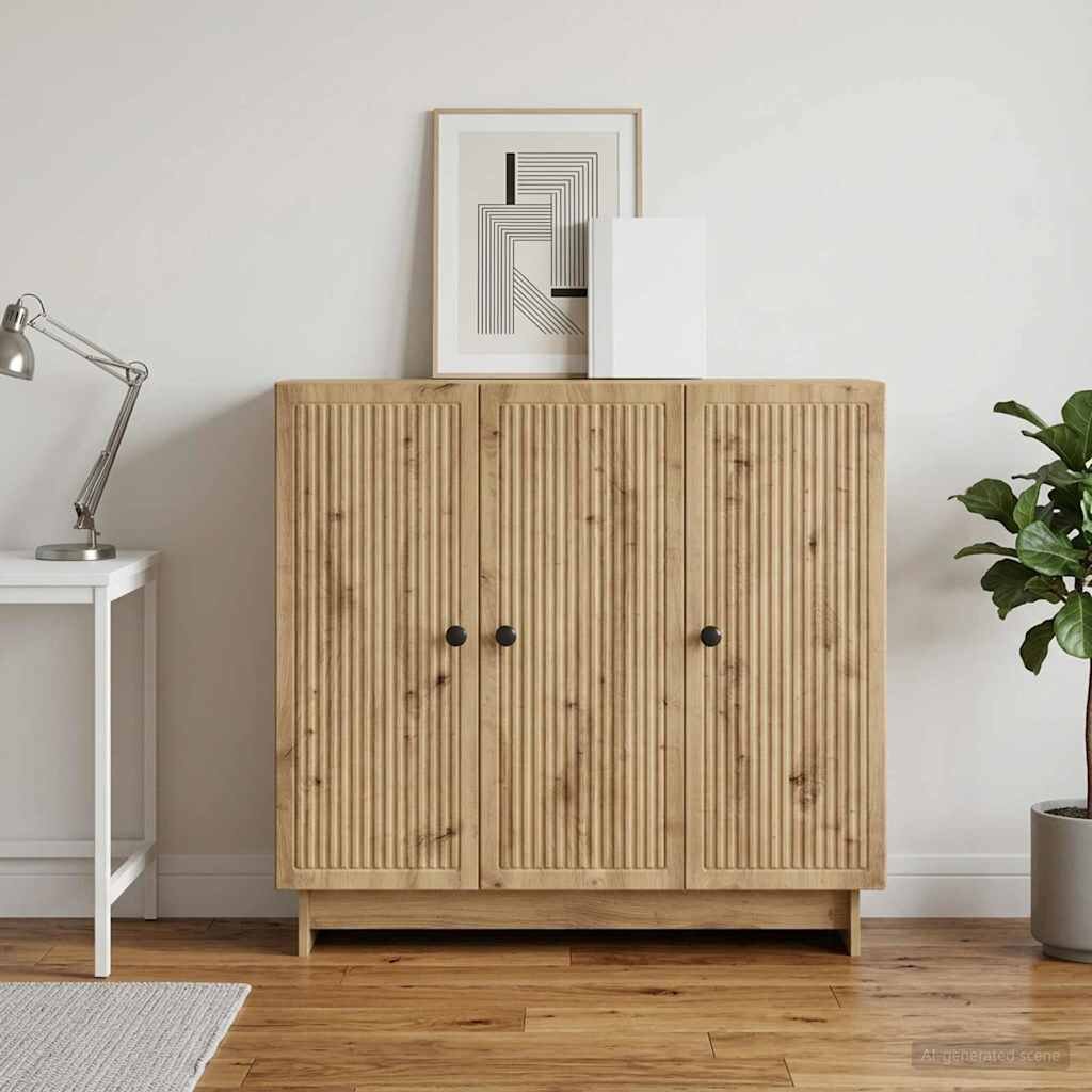 vidaXL Служебен шкаф Дъб артизан 89 x 345 x 80 см Инженерна дървесина