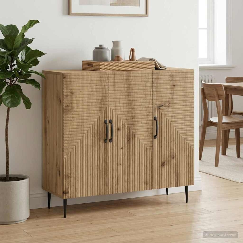 vidaXL Служебен шкаф Дъб артизан 89 x 345 x 80 см Инженерна дървесина