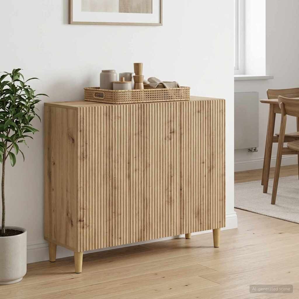 vidaXL Служебен шкаф Дъб артизан 89 x 345 x 80 см Инженерна дървесина