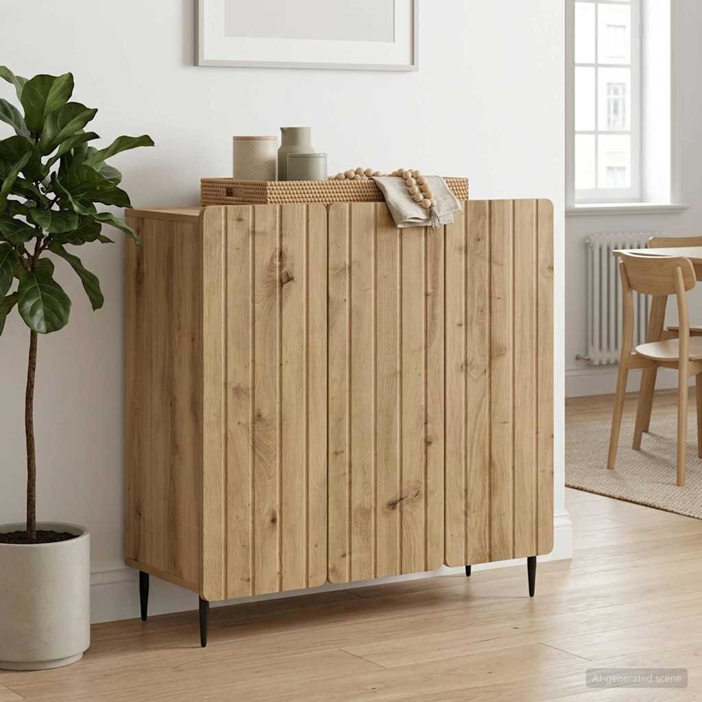 vidaXL Служебен шкаф Дъб артизан 89 x 345 x 82 см Инженерна дървесина