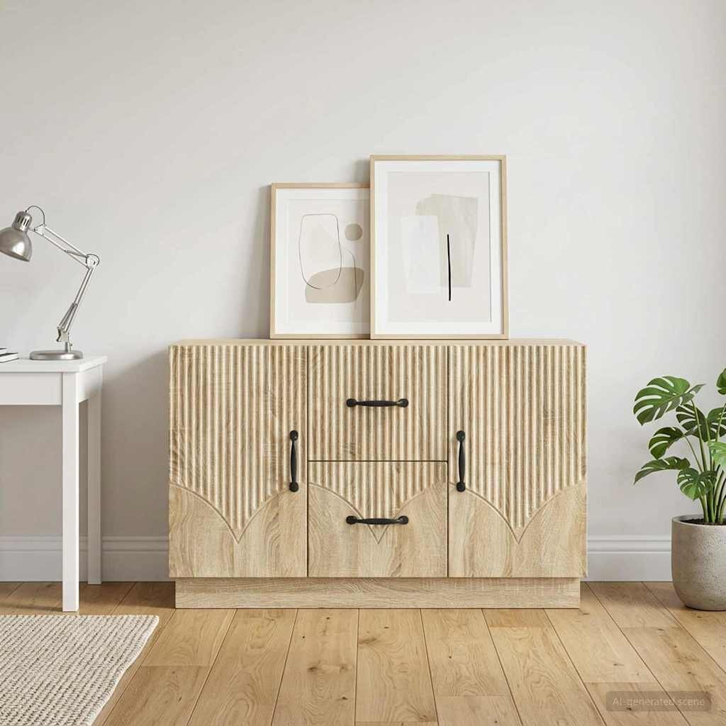 vidaXL Служебен шкаф Дъб сонома 89 x 345 x 57 см Инженерна дървесина