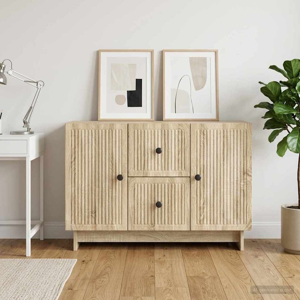 vidaXL Служебен шкаф Дъб сонома 89 x 345 x 60 см Инженерна дървесина