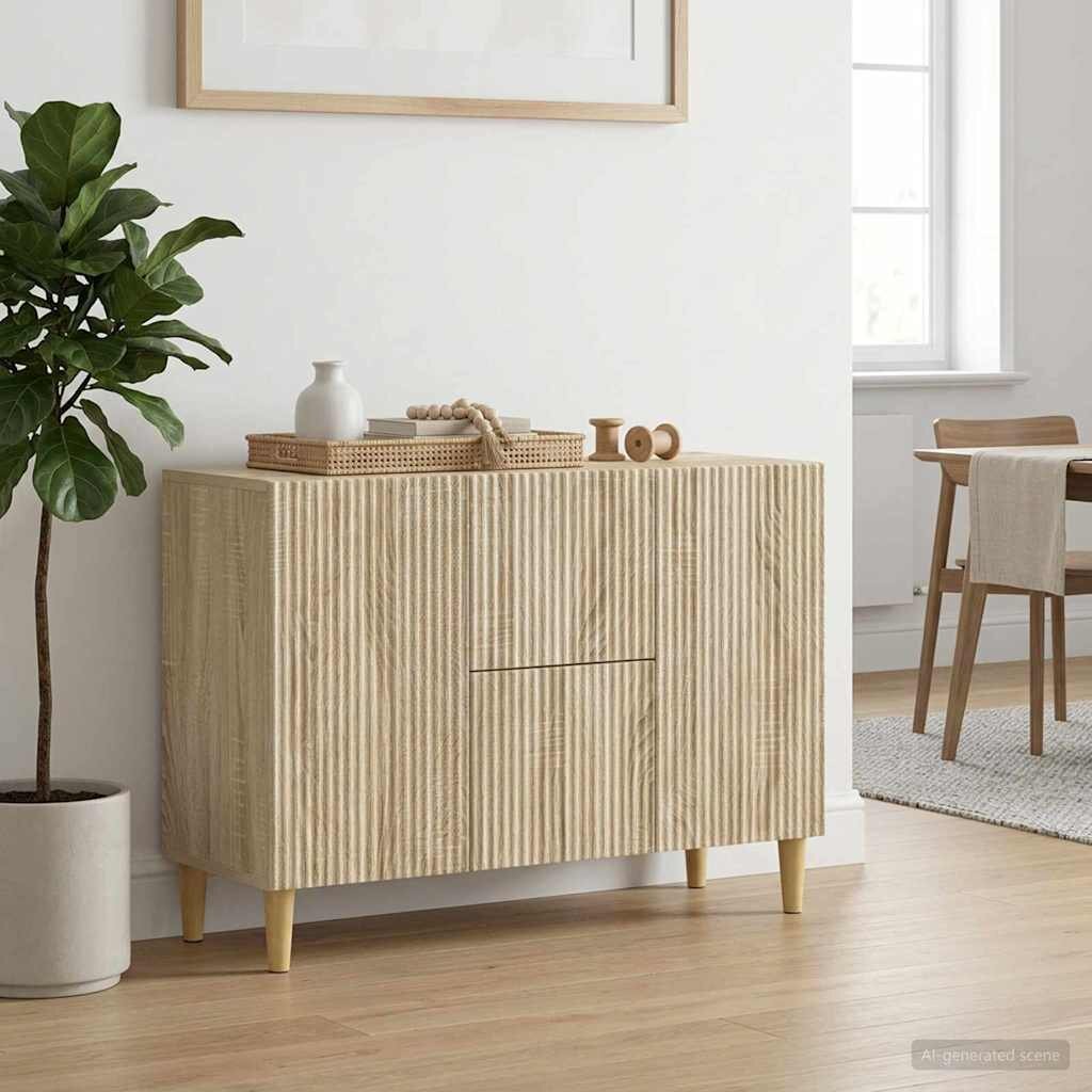 vidaXL Служебен шкаф Дъб сонома 89 x 345 x 60 см Инженерна дървесина