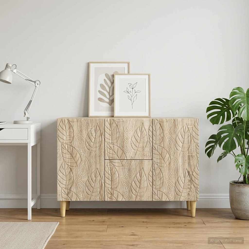 vidaXL Служебен шкаф Дъб сонома 89 x 345 x 60 см Инженерна дървесина