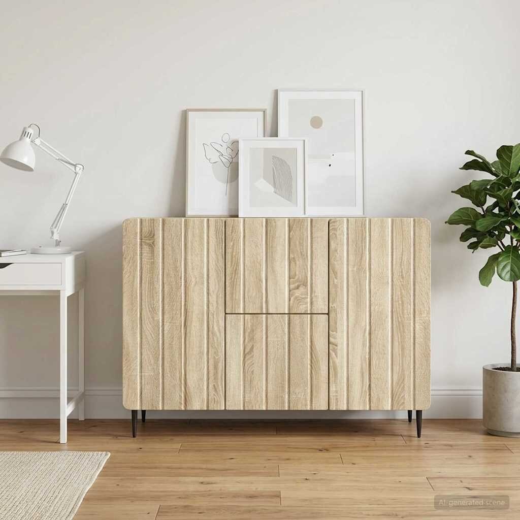 vidaXL Служебен шкаф Дъб сонома 89 x 345 x 62 см Инженерна дървесина