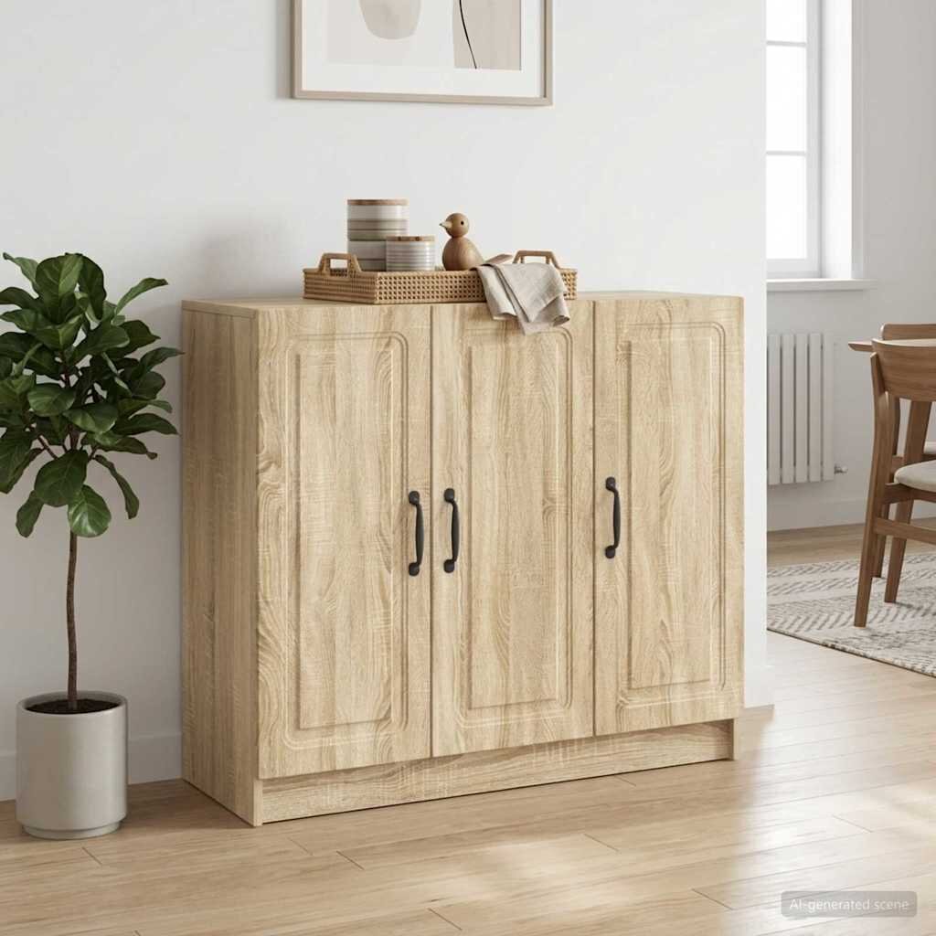 vidaXL Служебен шкаф Дъб сонома 89 x 345 x 77 см Инженерна дървесина