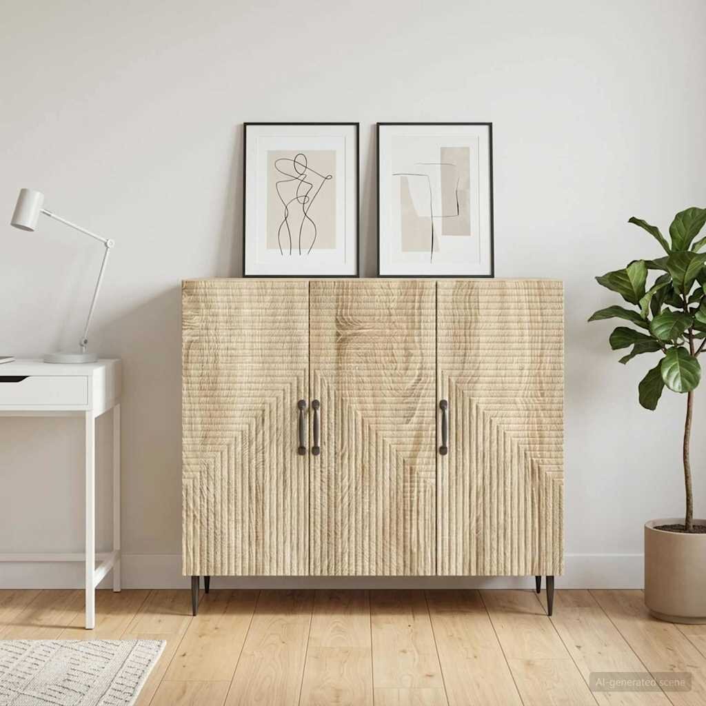 vidaXL Служебен шкаф Дъб сонома 89 x 345 x 80 см Инженерна дървесина