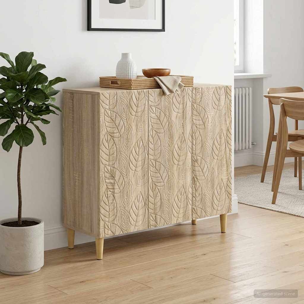 vidaXL Служебен шкаф Дъб сонома 89 x 345 x 80 см Инженерна дървесина