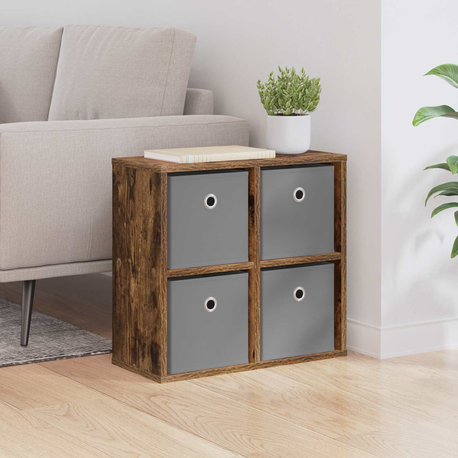 vidaXL Служебен шкаф Димян дъб 495 x 22 x 47 см