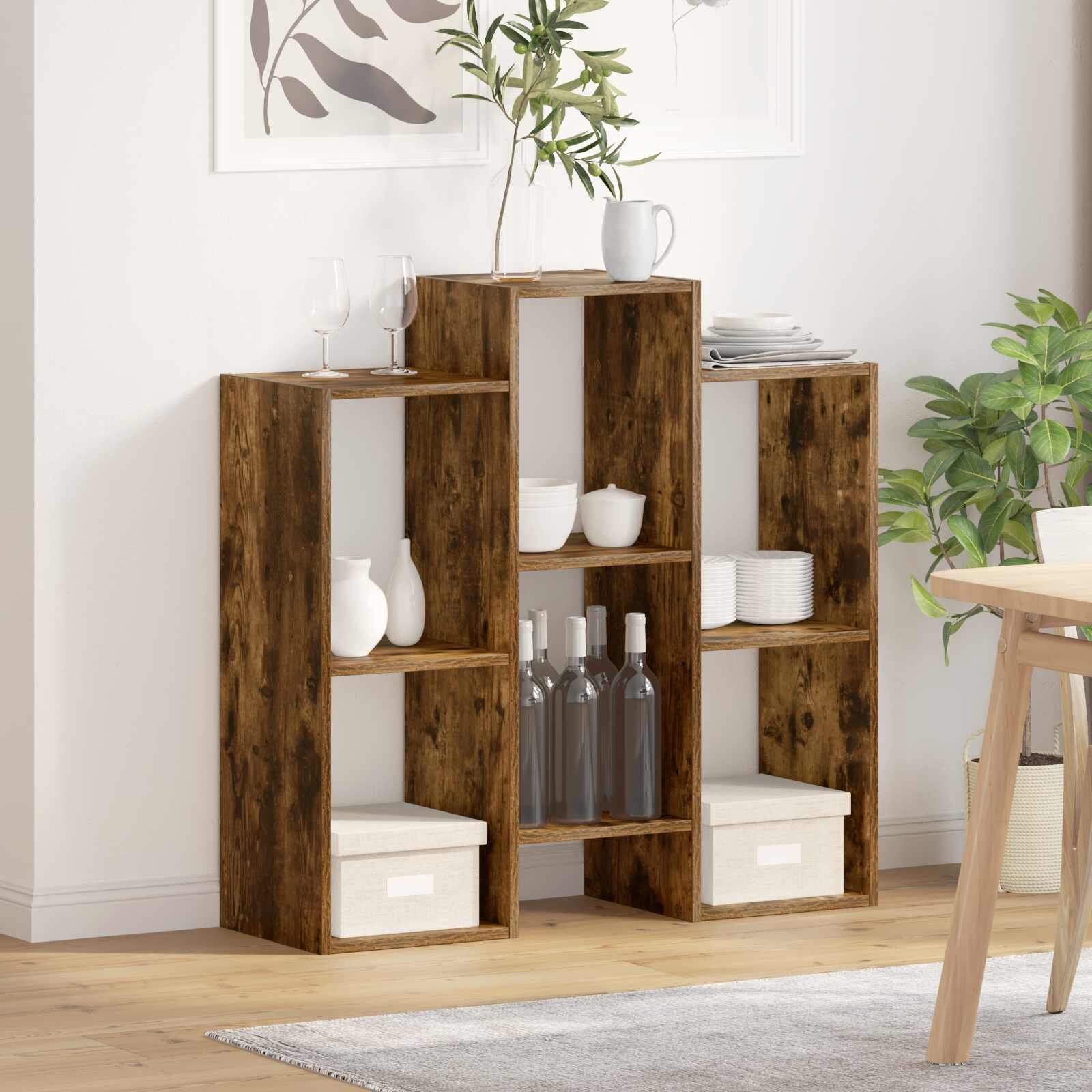 vidaXL Служебен шкаф Димян дъб 90 x 30 x 90 cm