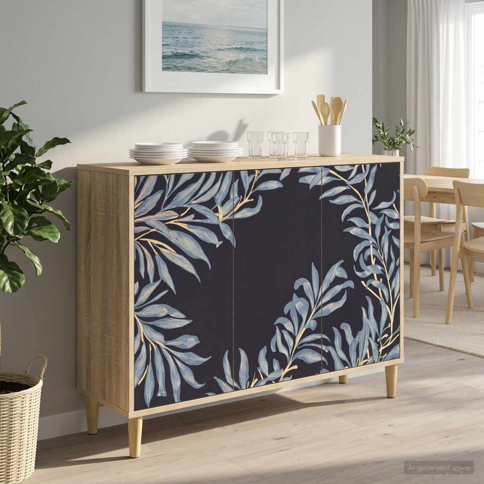 vidaXL Служебен шкаф DOKKUM Сонома 102 x 33 x 75 см