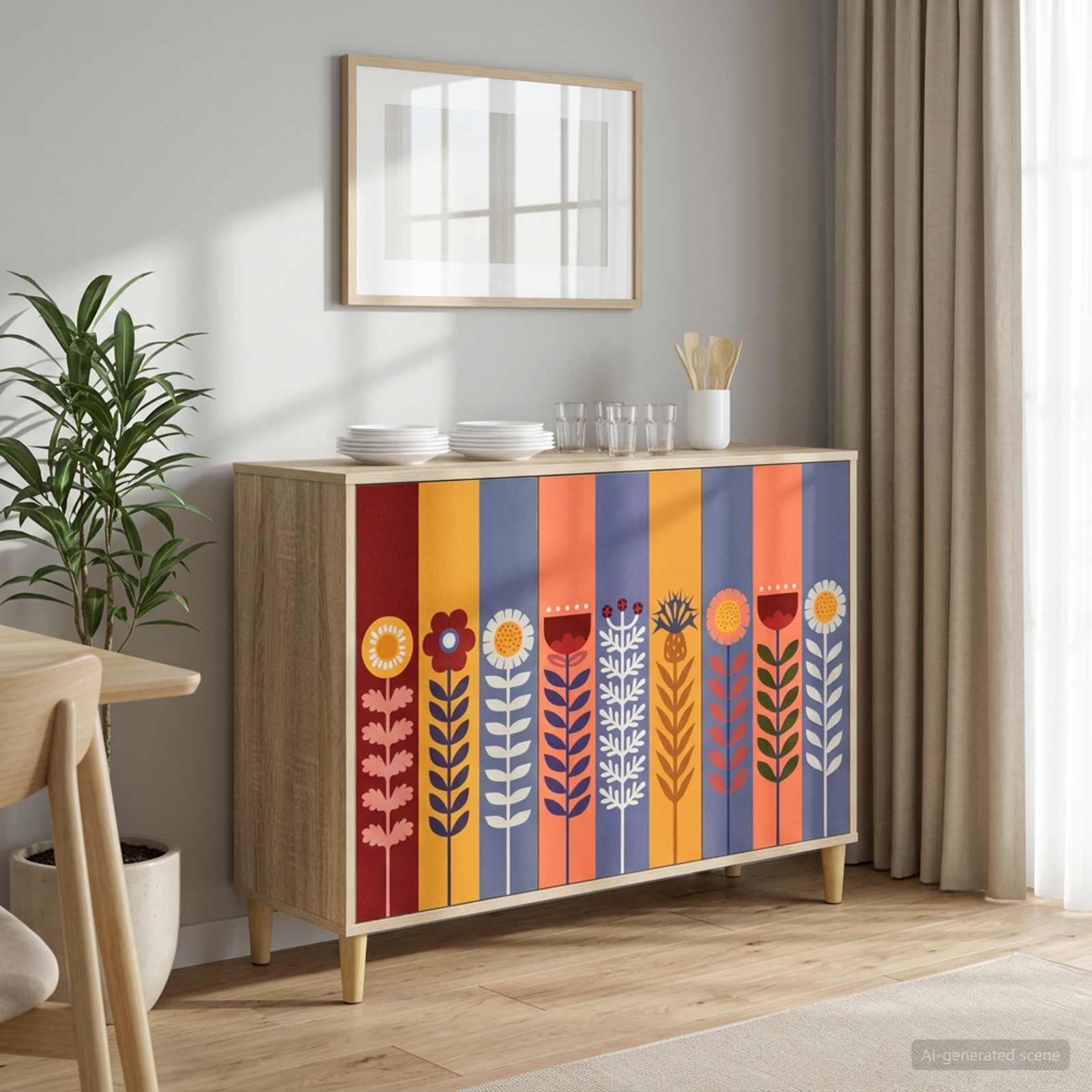 vidaXL Служебен шкаф ESSEN Сонома 102 x 33 x 75 см Инженерна дървесина