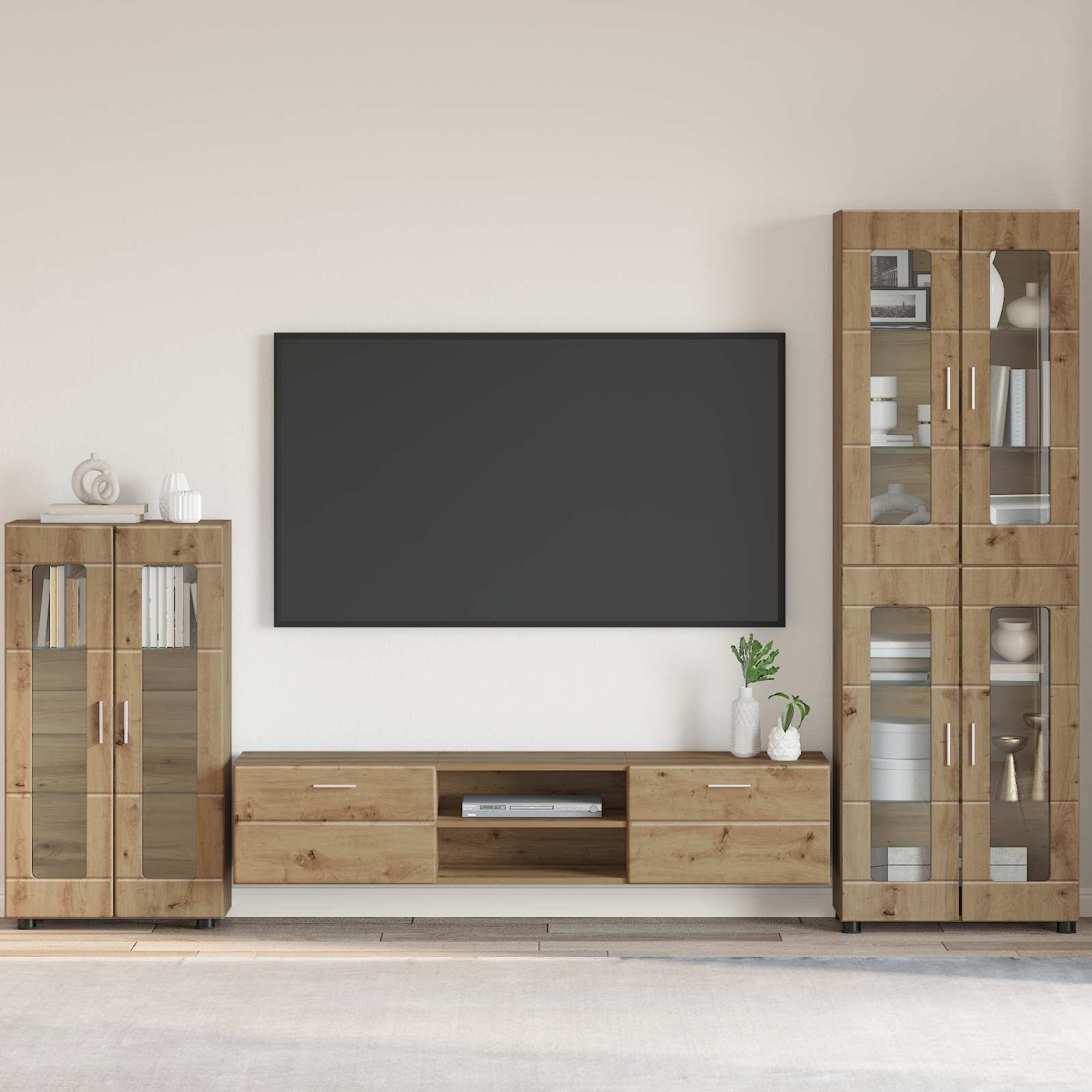 vidaXL Служебен шкаф FLORIN 555 x 29 x 100 см Дъб Инженерна дървесина