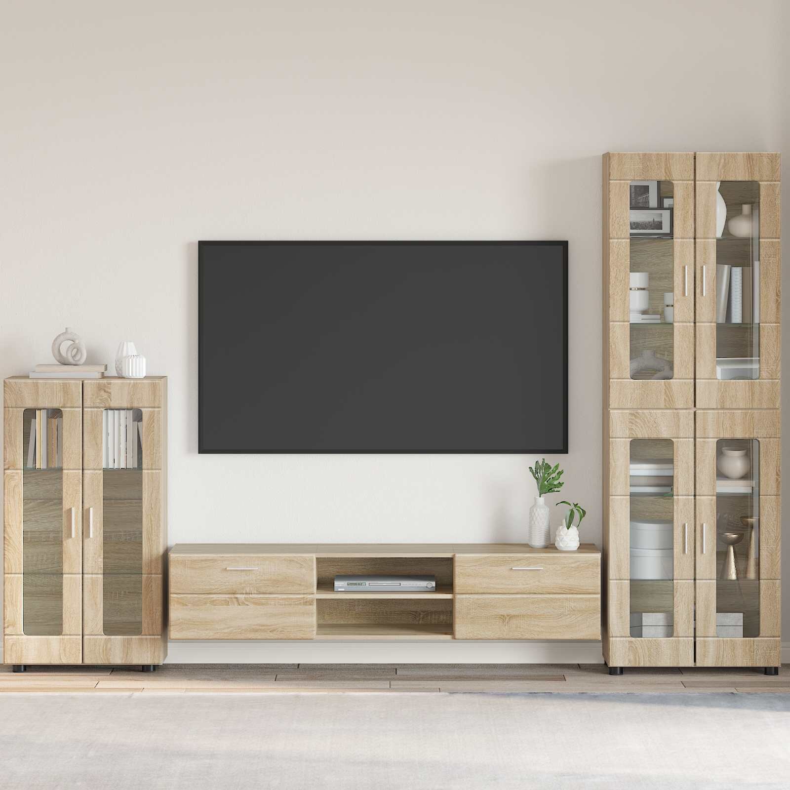 vidaXL Служебен шкаф FLORIN 555 x 29 x 100 см Сонома дъб
