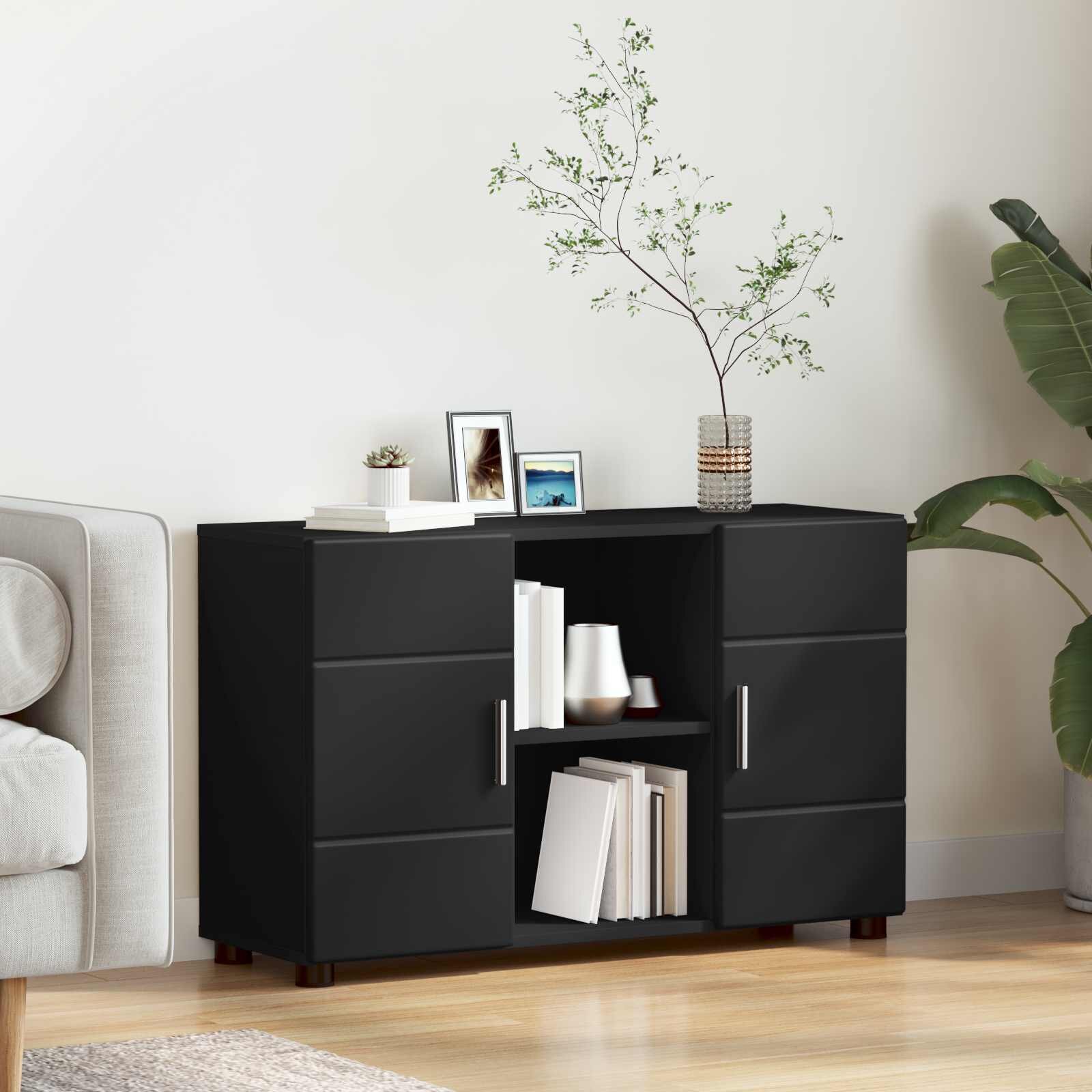 vidaXL Служебен шкаф FLORIN 885 x 305 x 555 см Черно