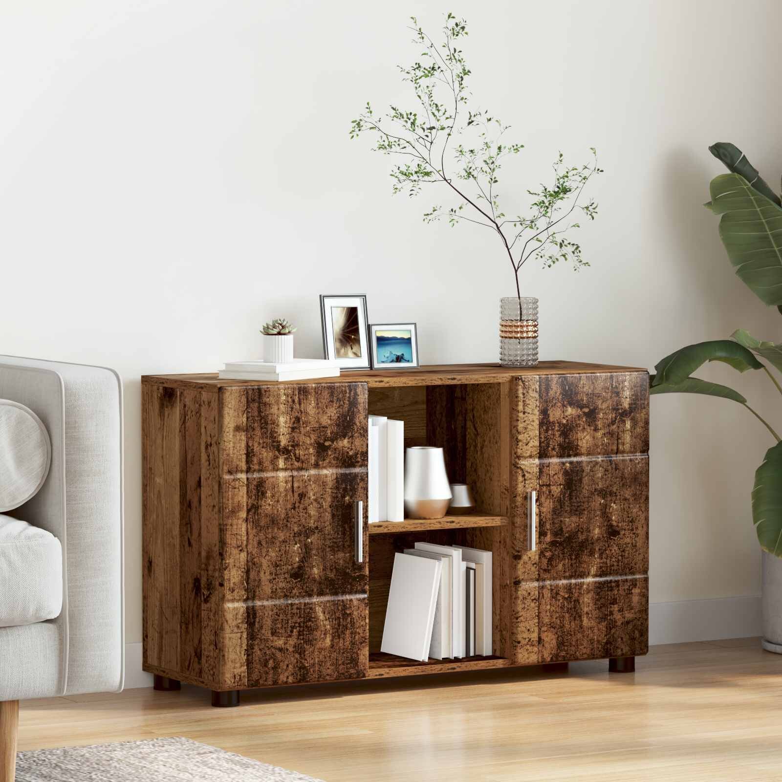 vidaXL Служебен шкаф FLORIN 885 x 305 x 555 см Старо дърво